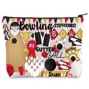 1855 Funny Bowling Cosmetic Bag Bowling Ball Lover Gifts Bowling Team